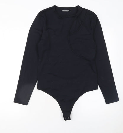 Womens UK Size L Abercrombie & Fitch One-Piece Black Bodysuit