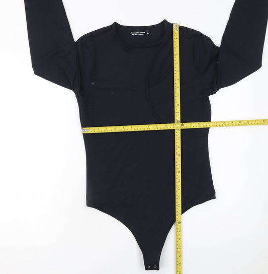 Womens UK Size L Abercrombie & Fitch One-Piece Black Bodysuit