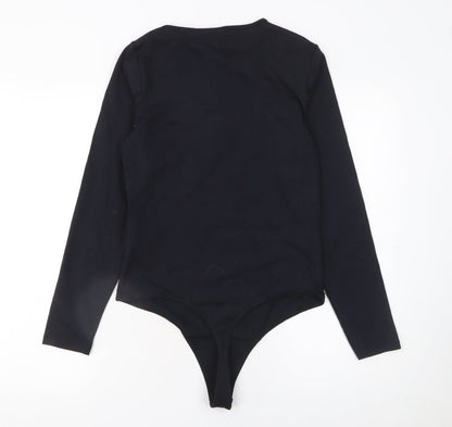 Womens UK Size L Abercrombie & Fitch One-Piece Black Bodysuit