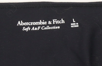 Womens UK Size L Abercrombie & Fitch One-Piece Black Bodysuit