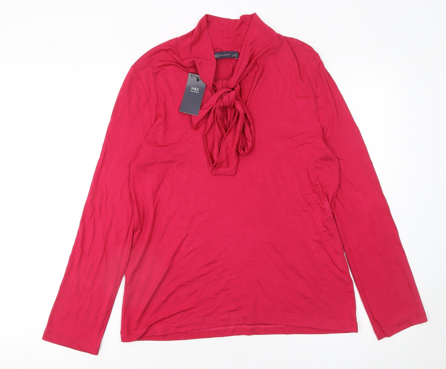 Womens UK Size 12 Marks and Spencer Red Basic Blouse