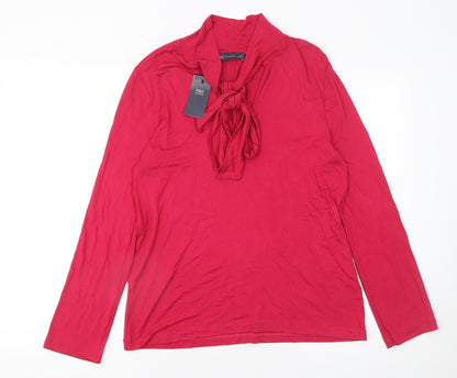 Womens UK Size 12 Marks and Spencer Red Basic Blouse