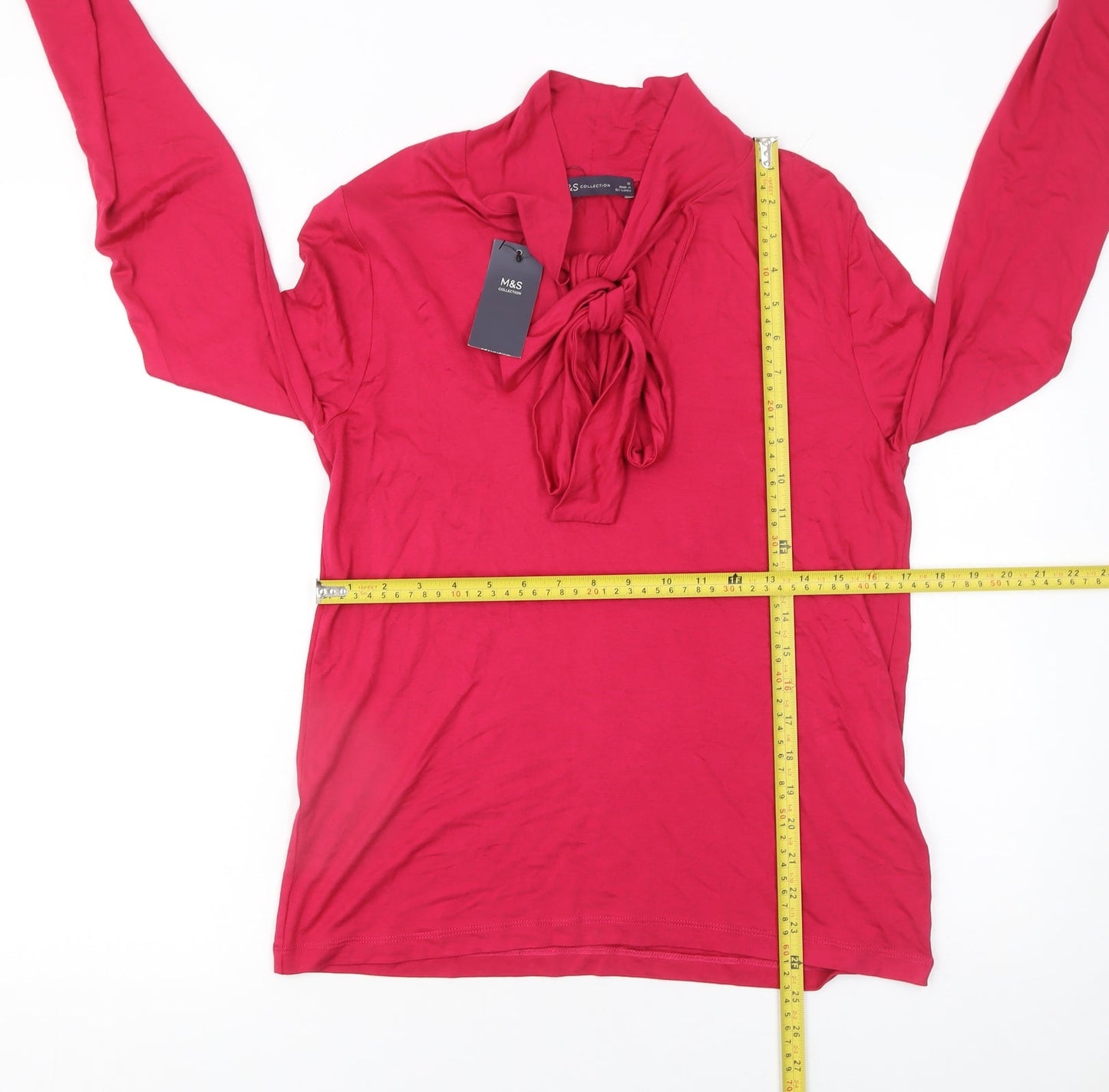 Womens UK Size 12 Marks and Spencer Red Basic Blouse