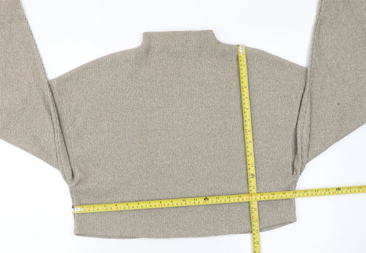 Womens UK Size 12 Bershka Beige Pullover Jumper