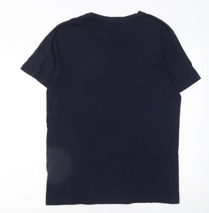 Jack & Jones Men’s Blue Utility Graphic Slim Fit T-Shirt XL