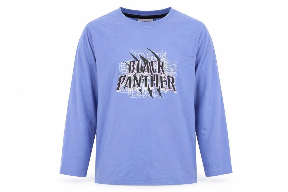 Marvel Boys Blue Long Sleeve Black Panther T-Shirt 11-12 Years Cotton