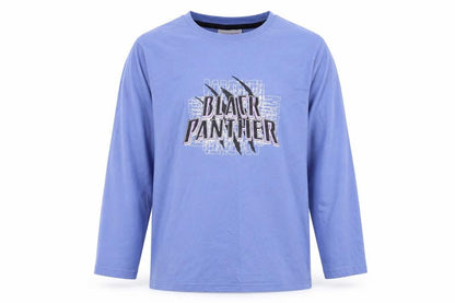 Marvel Boys Blue Long Sleeve Black Panther T-Shirt 11-12 Years Cotton