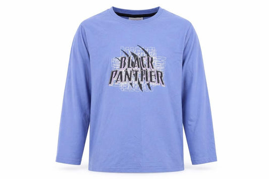 Marvel Boys Blue Long Sleeve Black Panther T-Shirt 11-12 Years Cotton