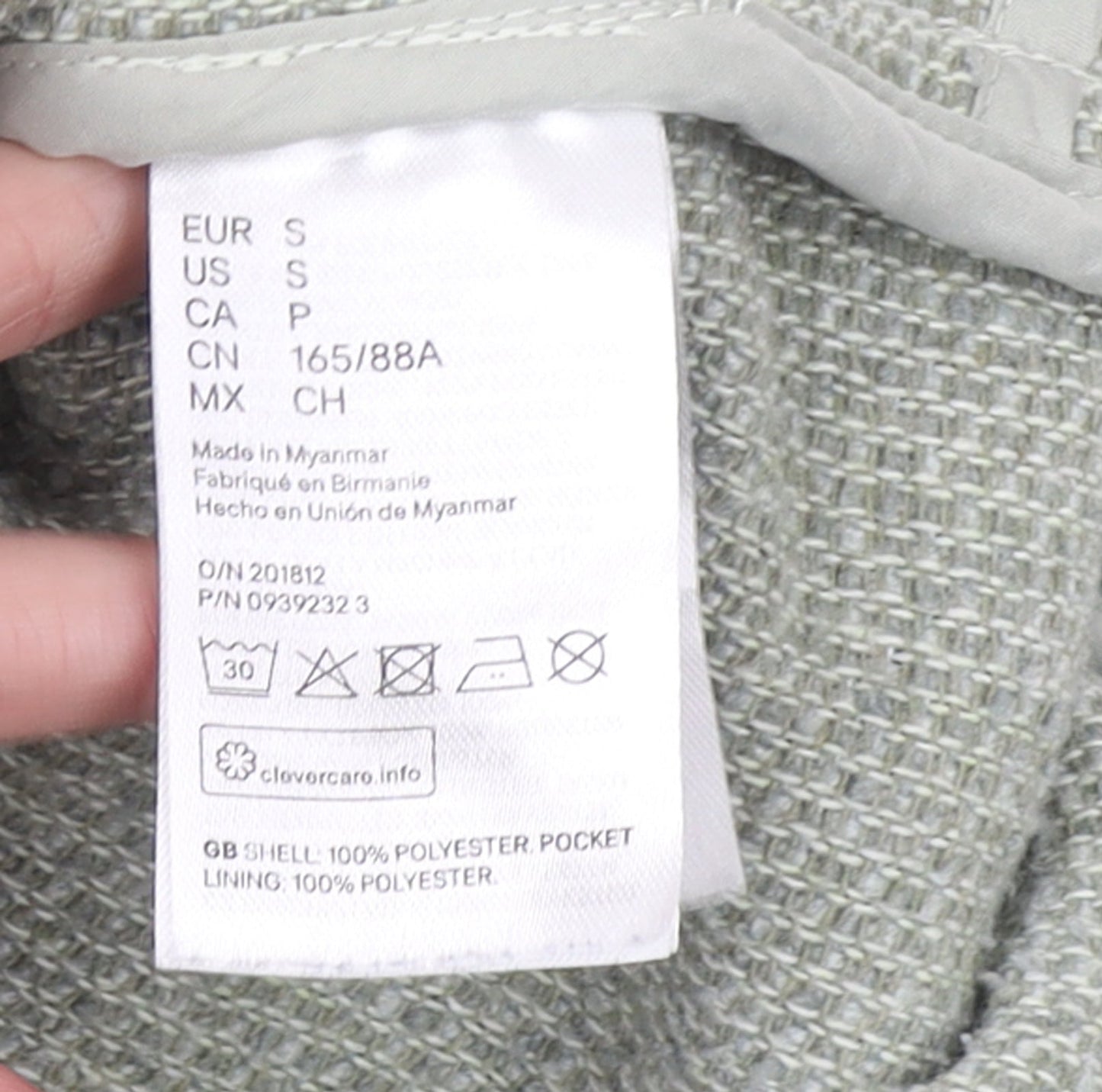 Womens UK Size S H&M Grey Basic Jacket