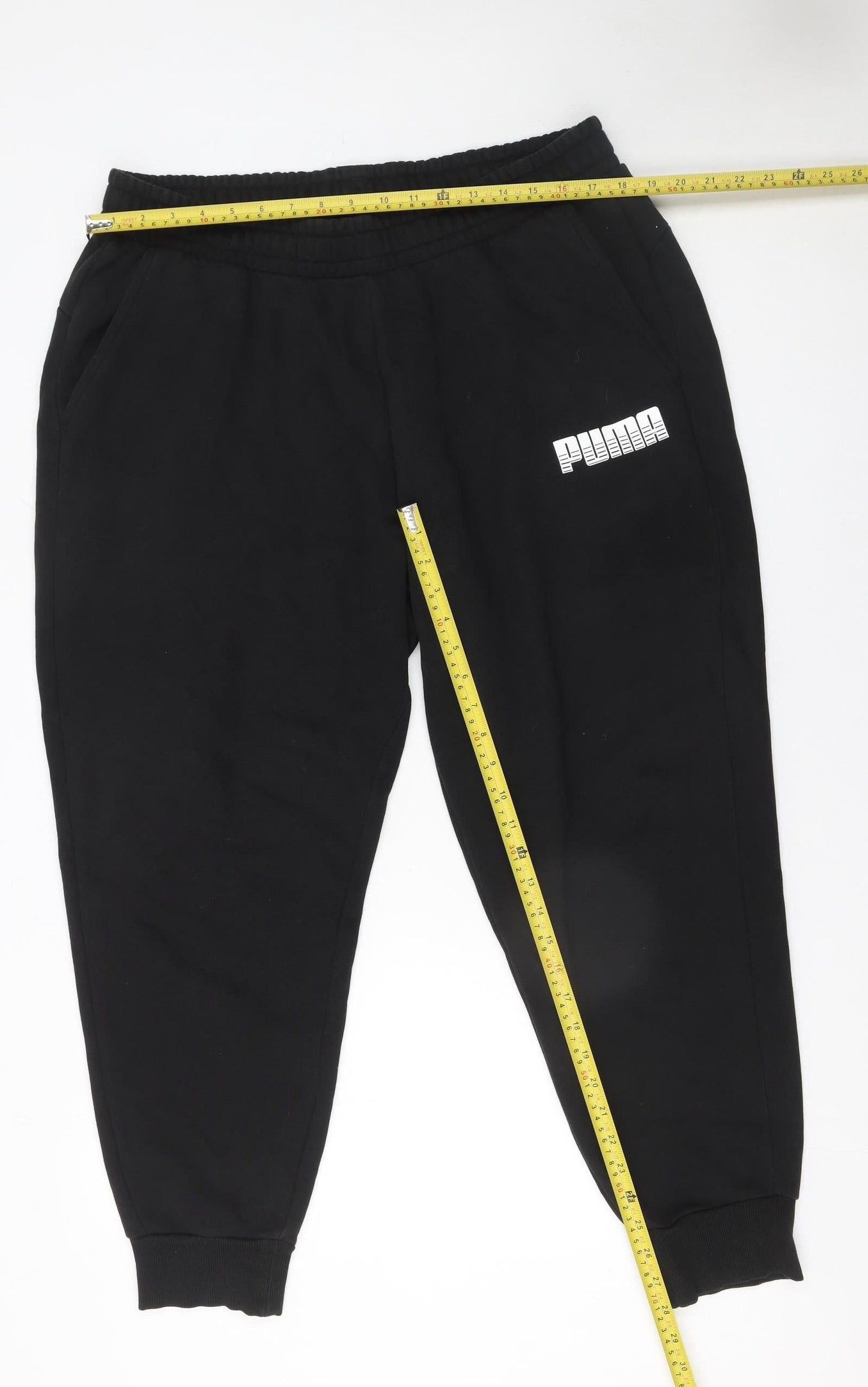 Mens UK Size XL PUMA Regular Fit Jogger Black Trousers