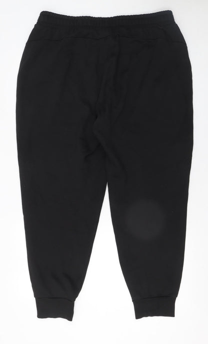 Mens UK Size XL PUMA Regular Fit Jogger Black Trousers