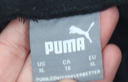Mens UK Size XL PUMA Regular Fit Jogger Black Trousers