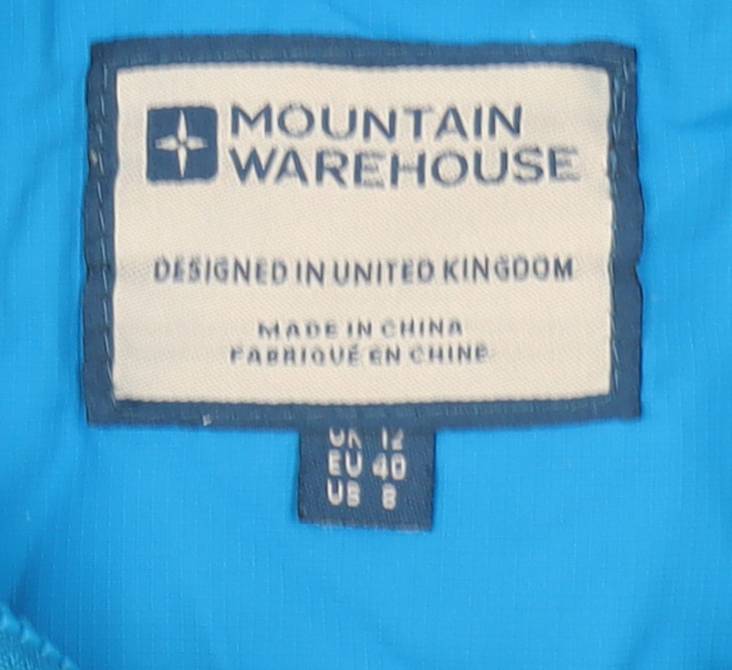 Womens UK Size 12 Mountain Warehouse Blue 3-in-1 Jacket
