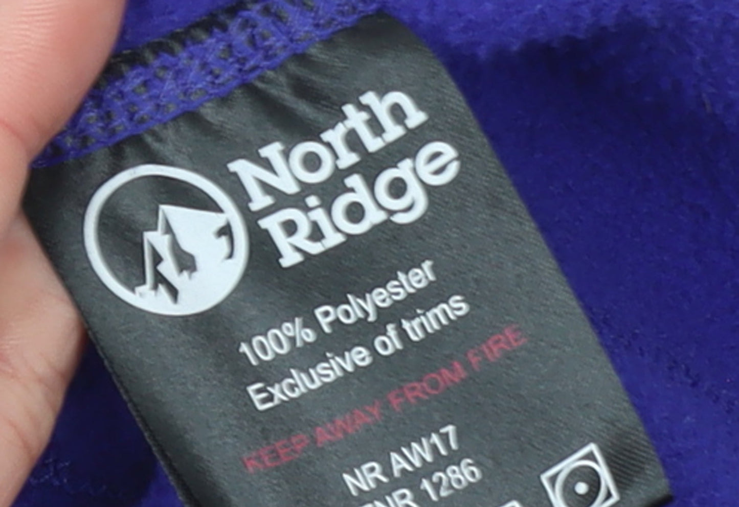Womens UK Size 12 North Ridge Purple Pullover Sweatshirt