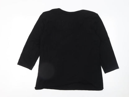 Womens UK Size 16 Bonmarché Black Tunic Blouse