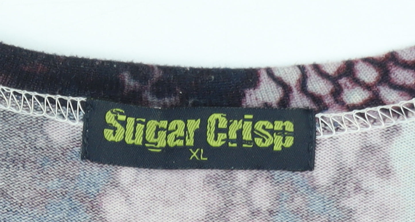 Womens UK Size XL Sugar Crisp Multicoloured Basic T-Shirt