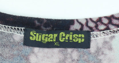Womens UK Size XL Sugar Crisp Multicoloured Basic T-Shirt