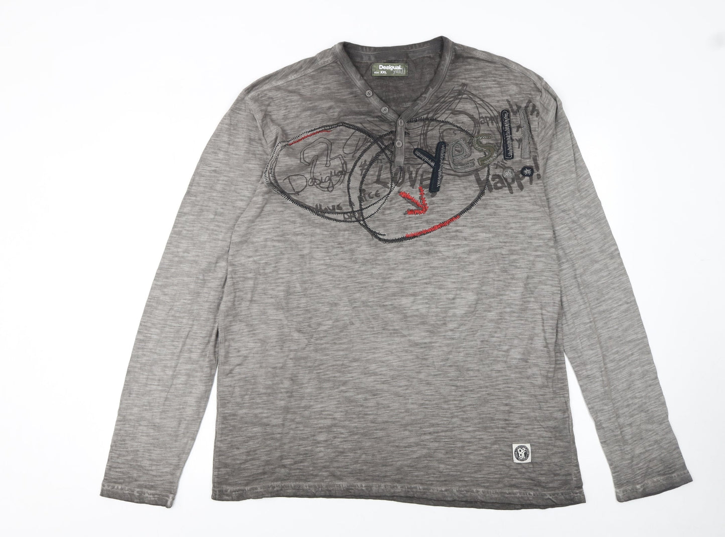 Mens UK Size 2XL Desigual Grey  T-Shirt