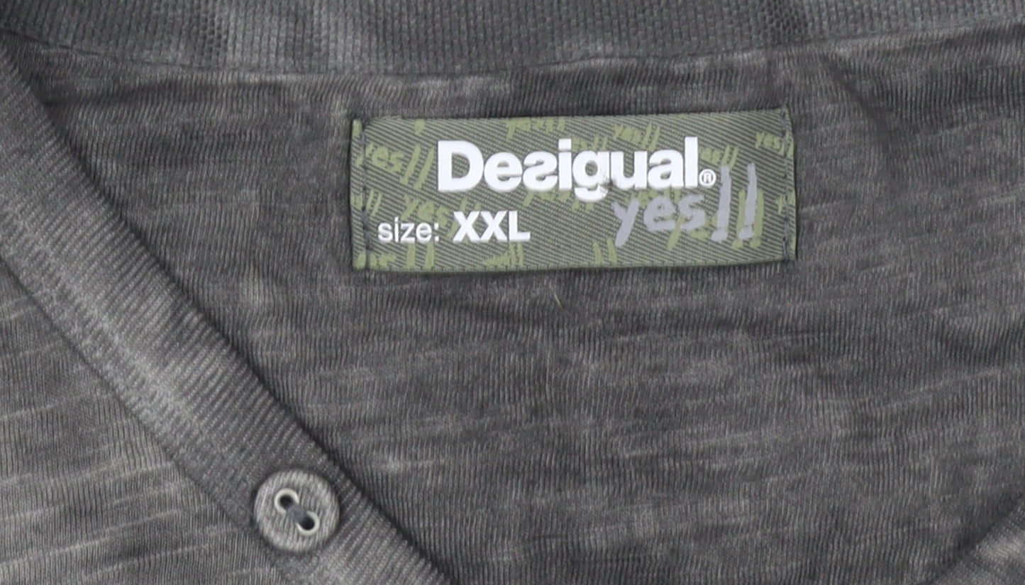 Mens UK Size 2XL Desigual Grey  T-Shirt