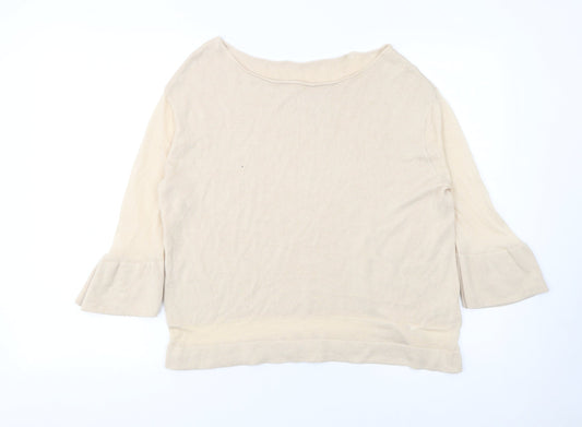 Womens UK Size M Hobbs Beige Pullover Jumper