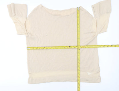 Womens UK Size M Hobbs Beige Pullover Jumper