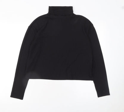 Womens UK Size 12 H&M Black Basic T-Shirt