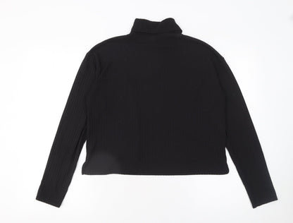 Womens UK Size 12 H&M Black Basic T-Shirt
