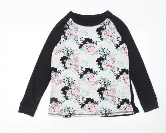 Womens UK Size 10 Peacocks Black Basic T-Shirt