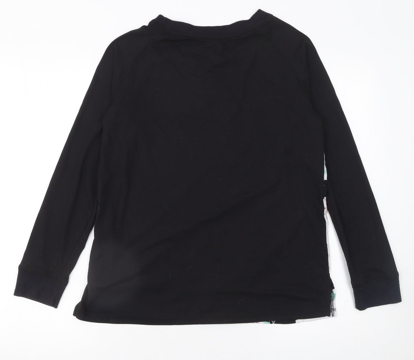 Womens UK Size 10 Peacocks Black Basic T-Shirt