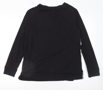 Womens UK Size 10 Peacocks Black Basic T-Shirt