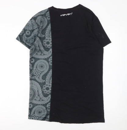 Mens UK Size S 11 degrees Black  T-Shirt
