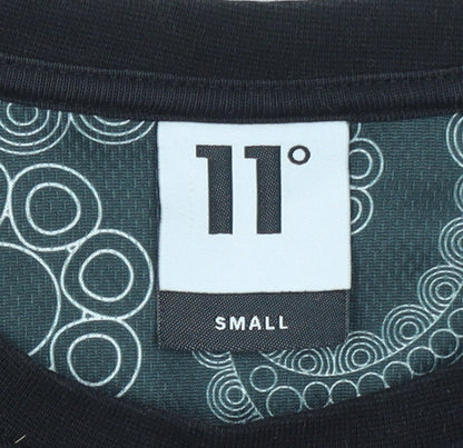Mens UK Size S 11 degrees Black  T-Shirt