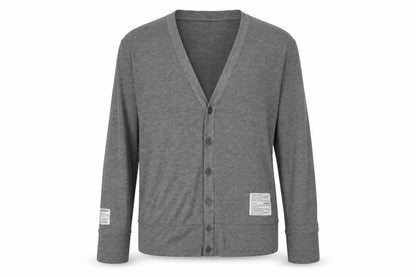 Mens UK Size L real words product Grey Cardigan Jumper