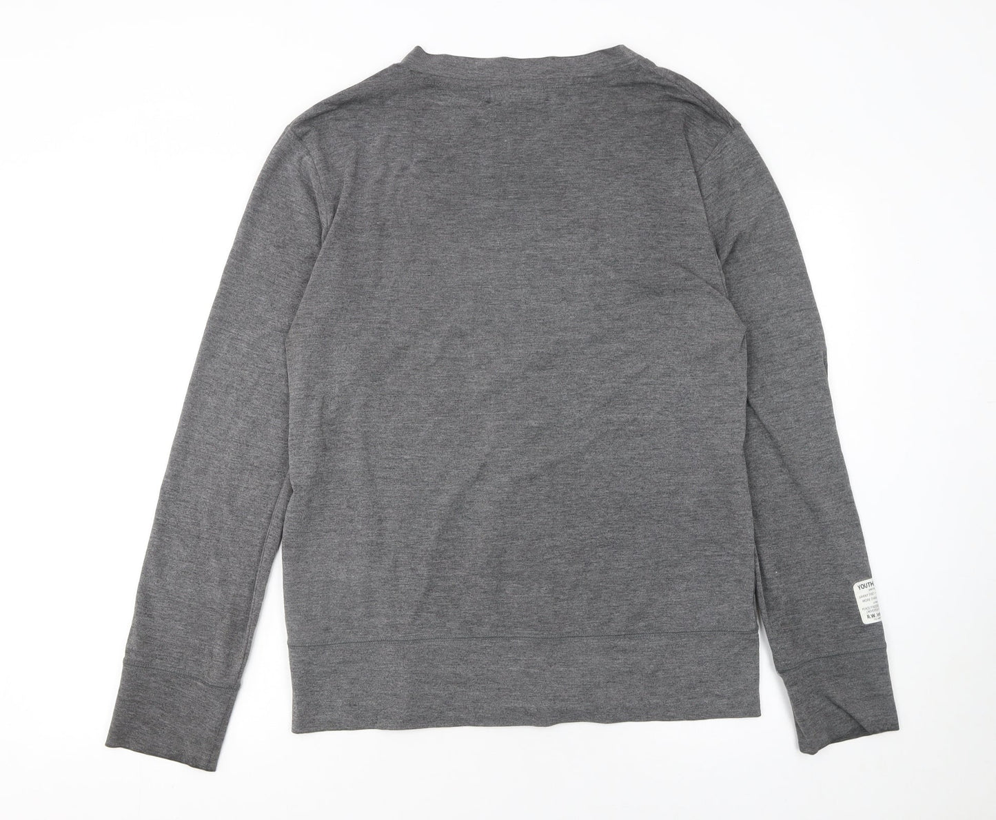 Mens UK Size L real words product Grey Cardigan Jumper