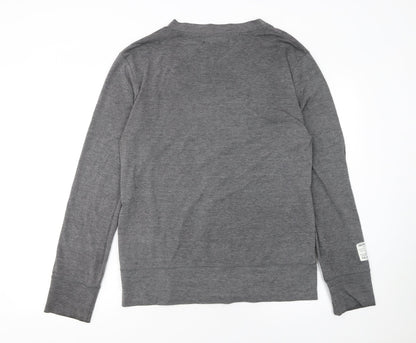 Mens UK Size L real words product Grey Cardigan Jumper