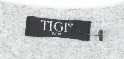 Womens UK Size 8 TIGI Grey Cardigan Jumper
