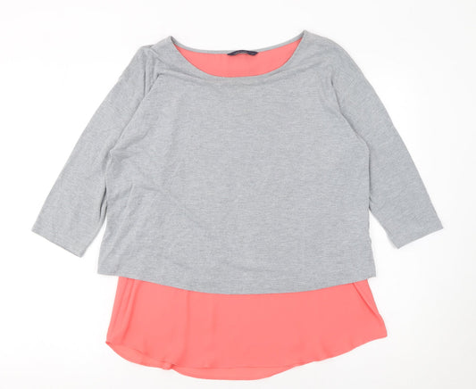 Womens UK Size 12 Marks and Spencer Grey Tunic Blouse
