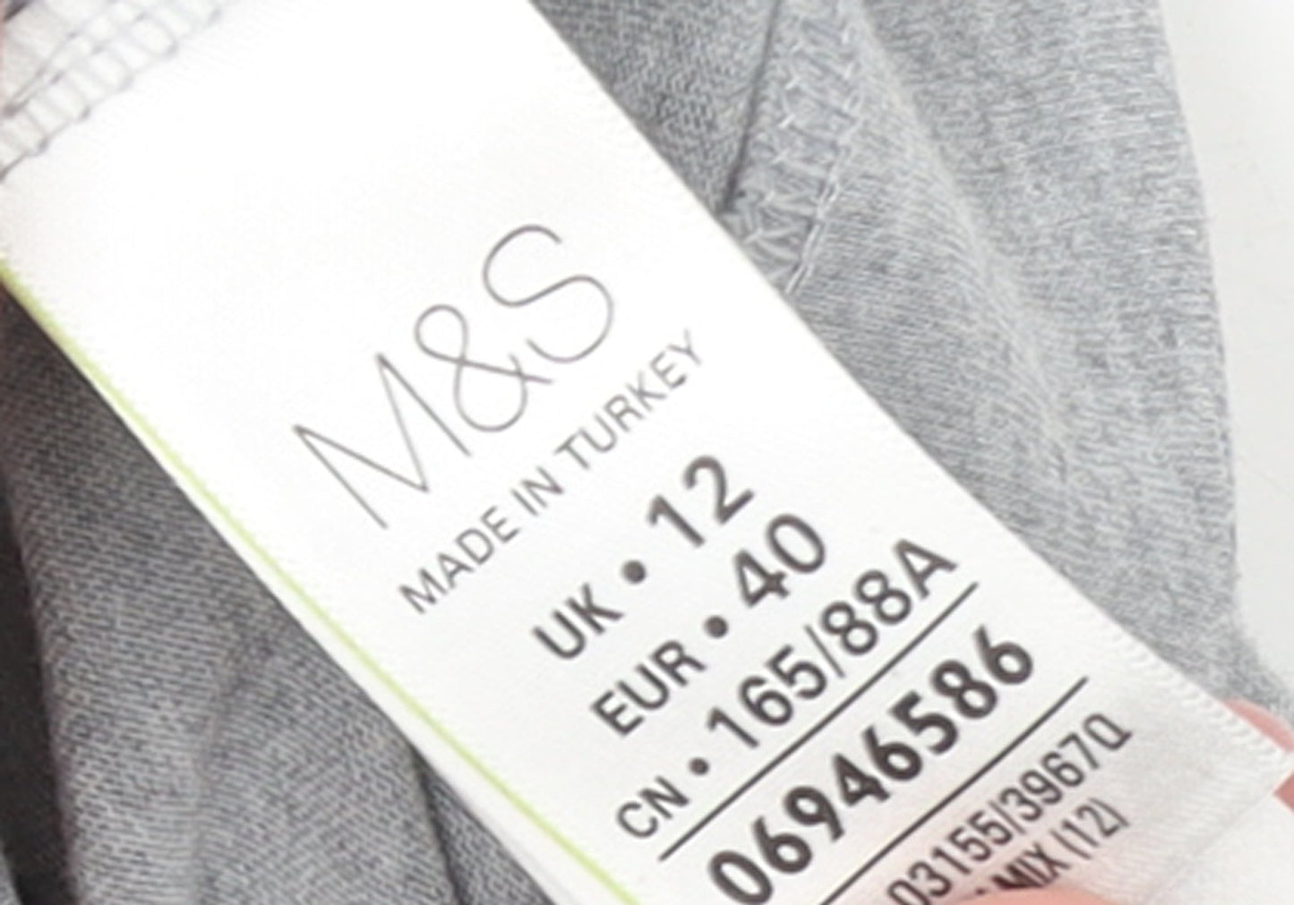 Womens UK Size 12 Marks and Spencer Grey Tunic Blouse