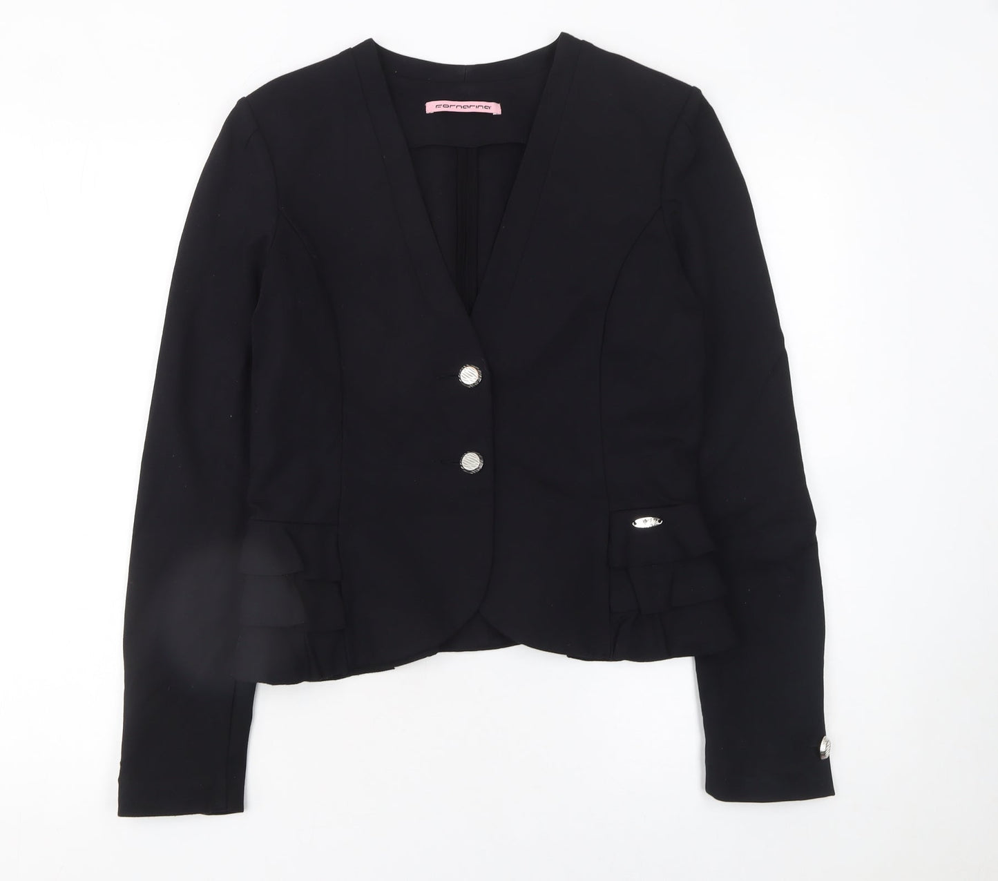 Womens UK Size L Fornarina Regular Black Blazer