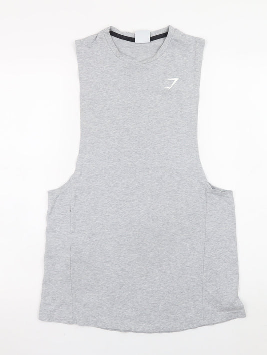Gymshark Mens Grey Sleeveless Athletic Tank Top Size S