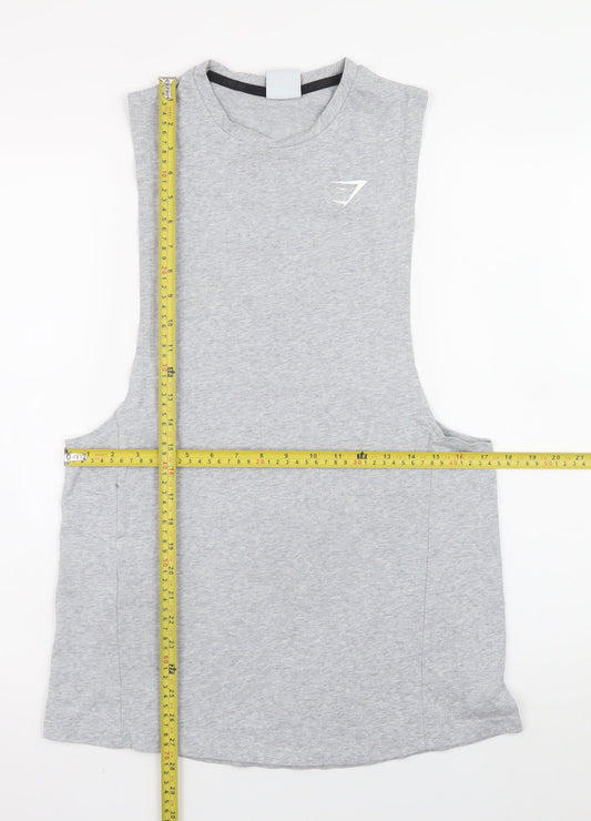 Gymshark Mens Grey Sleeveless Athletic Tank Top Size S