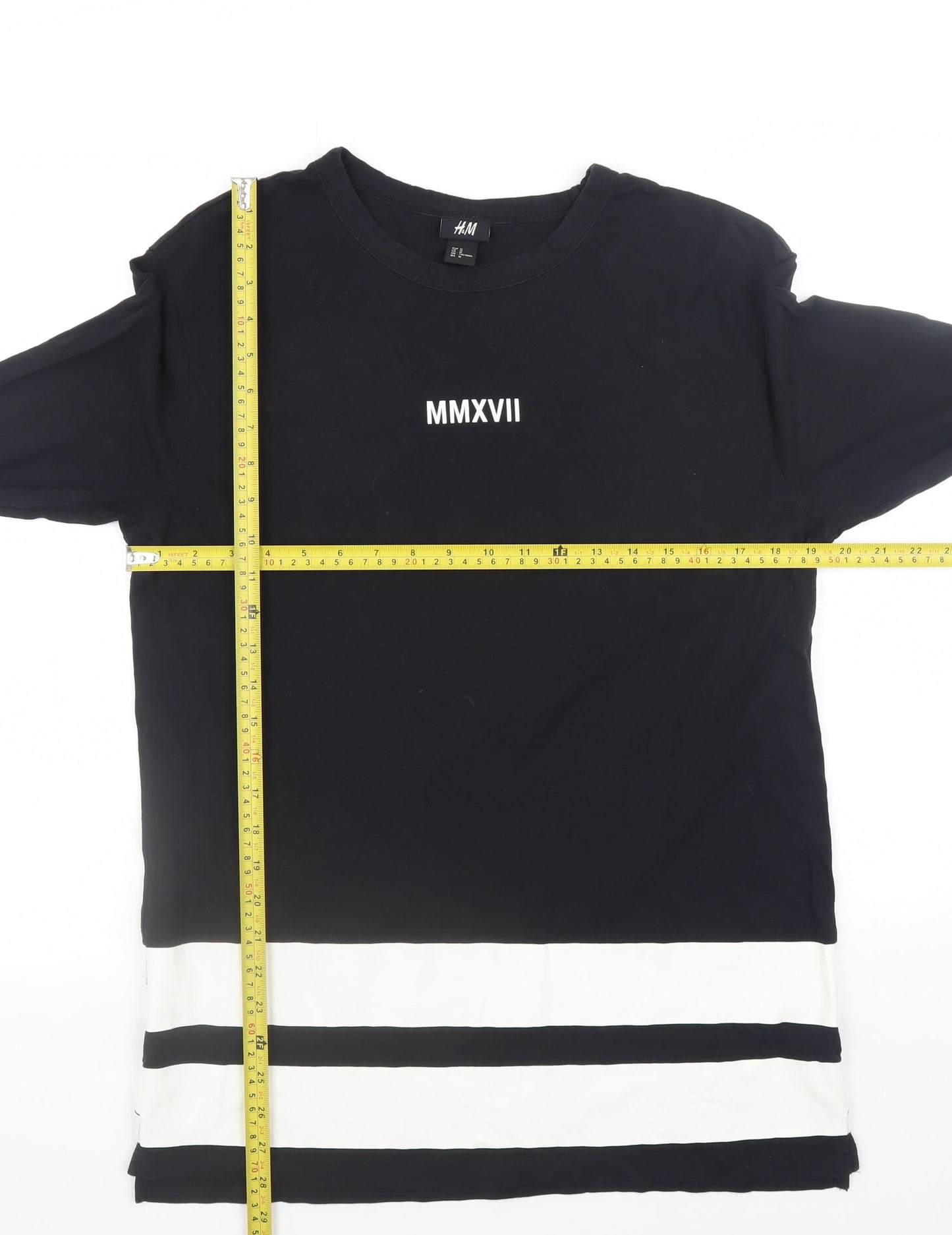 Mens UK Size M H&M Black  T-Shirt
