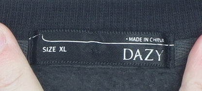 Mens UK Size XL DAZY Black Pullover Sweatshirt