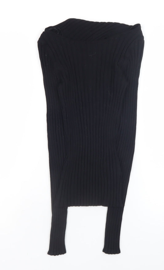 Womens UK Size XS H&M Black Basic Blouse