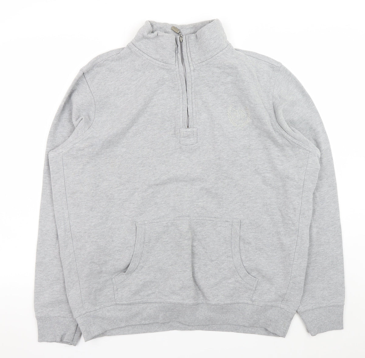 Mens UK Size L Atlantic Bay Grey Pullover Sweatshirt