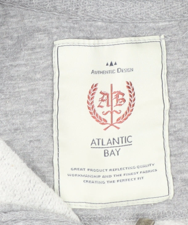 Mens UK Size L Atlantic Bay Grey Pullover Sweatshirt