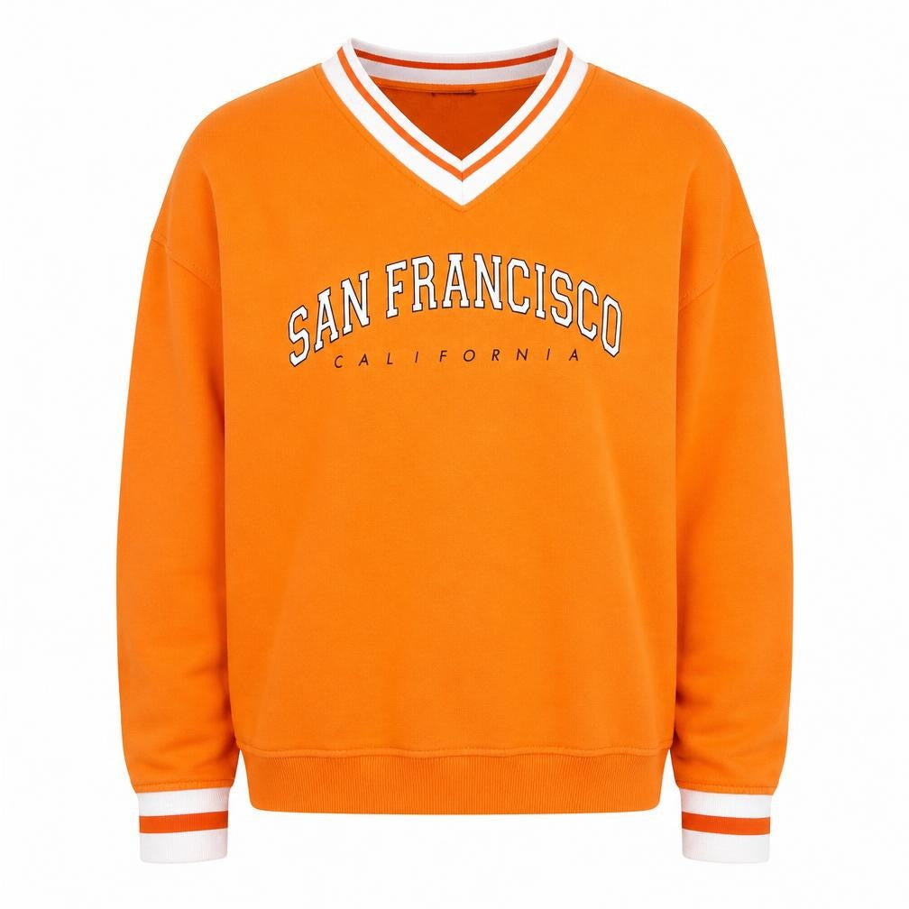 Mens UK Size XS Primark Orange Pullover Sweatshirt
