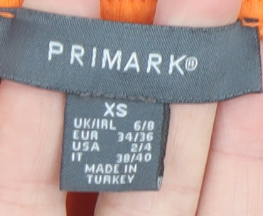 Mens UK Size XS Primark Orange Pullover Sweatshirt
