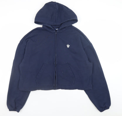 Unisex Adults UK Size One Size Twin Blue Full Zip Hoodie