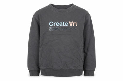 Zara Boys Grey 'Create Art' Graphic Pullover Sweatshirt - 9 Years